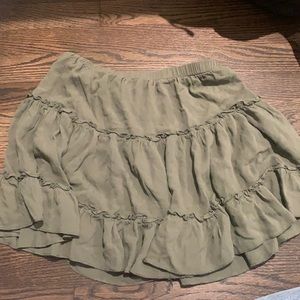 Green Ruffle Skirt